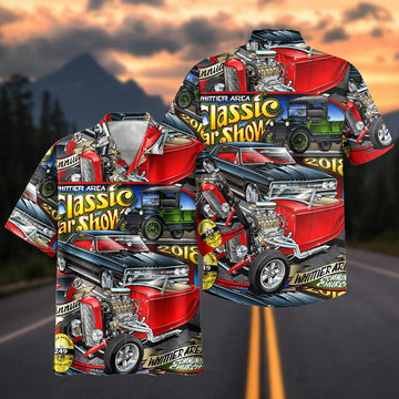Maxcorners Classic Car Show Hot Rod Hawaiian Shirt