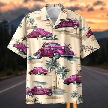 Maxcorners Personalized Car 1938 Chevrolet Deluxe Classic Car Palm Tree Hawaiian Shirt