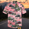 Maxcorners Personalized Ford Model A Car Pink Tropical Hawaiian Shirt