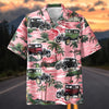 Maxcorners Personalized Ford Model A Car Pink Tropical Hawaiian Shirt