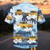 Maxcorners Personalized Car 1957 Chevrolet Bel Air Car Tropical White Hibiscus Hawaiian Shirt