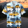 Maxcorners Personalized Car 1957 Chevrolet Bel Air Car Tropical White Hibiscus Hawaiian Shirt