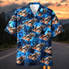 Maxcorners Personalized Formula 1 Racing Car Tropical Blue Hawaiian Shirt