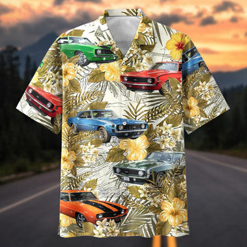 Maxcorners Retro American Muscle Aloha Shirt - Custom Car Hawaiian Shirt