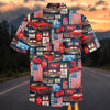 Maxcorners American Classic Car Route 66 Garage Hawaiian Shirt