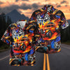 Maxcorners Hot Rod Formula Racing Car Fire Checkered Flag Hawaiian Shirt