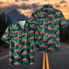 Maxcorners Custom Car 1955 Chevy Bel Air Tropical Palm Hawaiian Shirt