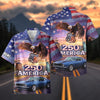 Maxcorners Personalized America 250 Route 66 Bald Eagle Classic Car Hawaiian Shirt