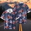 Maxcorners Personalized Car Red Antique Classic Car Tropical Floral Hawaiian Shirt