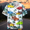 Maxcorners Personalized Car Colorful Hot Rod Tropical Beach Hawaiian Shirt