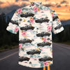 Maxcorners Personalized Car Tropical Black Classic Muscle Car Aloha Shirt