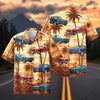 Maxcorners Personalized Car Classic Muscle Car Tropical Sunset Hawaiian Shirt