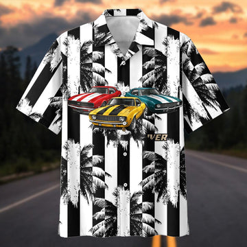 Maxcorners Personalized Car ''Born To Dominate Classic'' Muscle Car Hawaiian Shirt