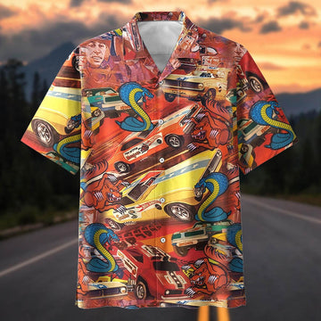 Maxcorners Retro Muscle Car Hawaiian Shirt