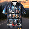 Maxcorners Personalized Car New York City Skyline Classic Cars Hawaiian Shirt