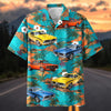 Maxcorners Personalized Car Classic Muscle Car Tropical Island Hawaiian Shirt