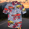 Maxcorners Custom Car Retro Modern Hot Rod Tropical Hibiscus Hawaiian Shirt