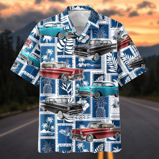 Maxcorners Custom Car Retro Chevy Bel Air Aloha Shirt