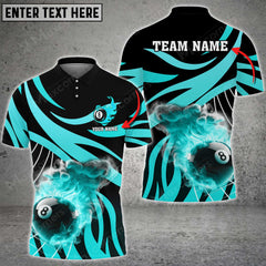 Maxcorners Billiards 8 Ball Broken Pattern Personalized Name 3D Shirt (Multi Color Options)