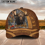 Maxcorners Hunting (Multi Animal Options) Camo Leather Pattern Personalized Hats