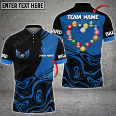 Maxcorners Valentine Billiard Balls Heart Shape Personalized Name 3D Shirt (Multi Color Options)