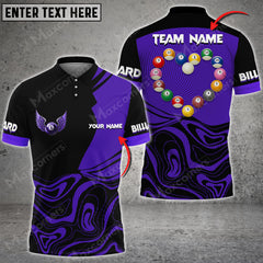 Maxcorners Valentine Billiard Balls Heart Shape Personalized Name 3D Shirt (Multi Color Options)