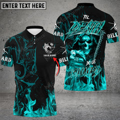 Maxcorners Til Death Do Us Billiard Skull Personalized Name 3D Shirt (Multi Color Options)