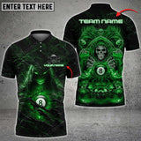 Maxcorners Billiards Fire Reaper Epic Art Personalized Name, Team Name Unisex Shirt ( 6 Colors )