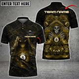 Maxcorners Billiards Fire Reaper Epic Art Personalized Name, Team Name Unisex Shirt ( 6 Colors )