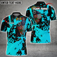 Maxcorners Billiard Grunge Multi Color Personalized Name 3D Shirt