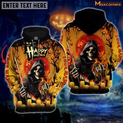 Maxcorners Billiards Halloween Spooky Personalized Name 3D Shirt