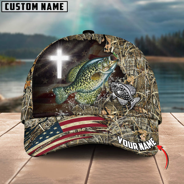 Maxcorners Personalized Premium Loralle Fishing Under God 3D Cap ( Large Mouth Bass, Walleye, Stripped Bass, Trout Fish, Catfish, Crappie, Salmon, Pike )