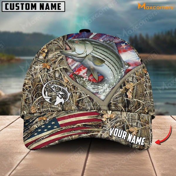 Maxcorners Personalized Epic Tezetis Design Fishing 3D Cap ( Large Mouth Bass, Walleye, Stripped Bass, Trout Fish, Catfish, Crappie, Salmon, Pike )