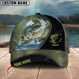 Maxcorners Personalized Camo Fishing 3D Cap ( Large Mouth Bass, Walleye, Stripped Bass, Trout Fish, Catfish, Crappie, Salmon, Pike )