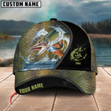 Maxcorners Personalized Camo Fishing 3D Cap ( Large Mouth Bass, Walleye, Stripped Bass, Trout Fish, Catfish, Crappie, Salmon, Pike )