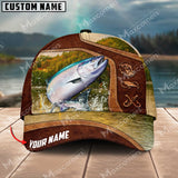 Maxcorners Personalized Fishing Premium Collab Artist Classic 3D Cap ( Large Mouth Bass, Walleye, Stripped Bass, Trout Fish, Catfish, Crappie, Salmon, Pike )