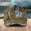 Maxcorners Personalized Grass Nature Fishing 3D Cap ( Large Mouth Bass, Walleye, Stripped Bass, Trout Fish, Catfish, Crappie, Salmon, Pike )