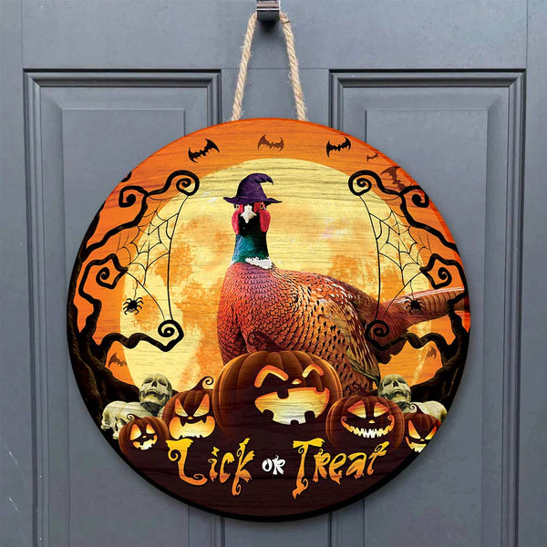 Maxcorners Pheasant Hunting Halloween Wooden Sign