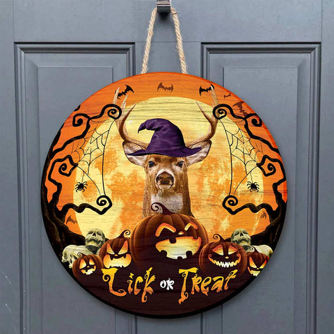 Maxcorners Deer Hunting Halloween Wooden Sign