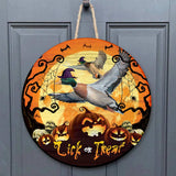 Maxcorners Duck Hunting Halloween Wooden Sign