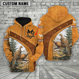 Maxcorners Custom Name Hunting Dove Orange Style Shirt 3D All Over Printed Clothes