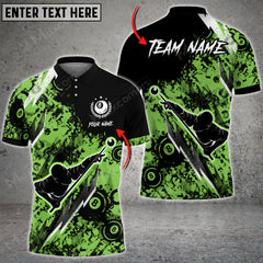 Maxcorners Player Billiards 8 Ball Grunge Multi Color Options Personalized Name 3D Shirt