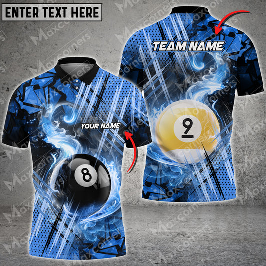 Maxcorners Billiards Colorful Twinkle Premium Personalized Name, Team Name Unisex Shirt ( 6 Colors )
