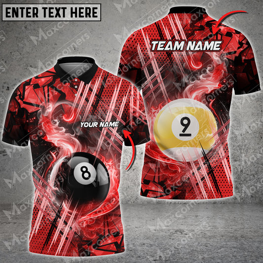 Maxcorners Billiards Colorful Twinkle Premium Personalized Name, Team Name Unisex Shirt ( 6 Colors )