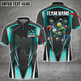 Maxcorners Billiards Pool Sport Personalized Name 3D Shirt (Multi Color Options)