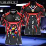 Maxcorners Billiards Strategy Masters Red Personalized Name 3D Shirt