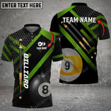 Maxcorners Billiards Metalic Style Personalized Name, Team Name Unisex Shirt ( 6 Colors )