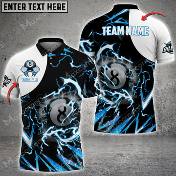 Maxcorners Billiards Thunder Impact Personalized Name, Team Name Unisex Shirt ( 6 Colors )