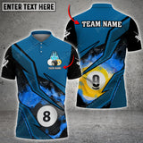Maxcorners Billiards 8 Ball & 9 Ball Fire Personalized Name, Team Name Unisex Shirt ( 6 Colors )