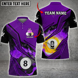Maxcorners Billiards 8 Ball & 9 Ball Fire Personalized Name, Team Name Unisex Shirt ( 6 Colors )